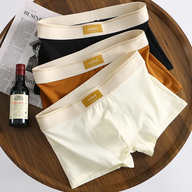 Men's cotton boxer briefs featuring breathable fabric, comfortable fit, available in teen and plus sizes, from Showlu Fashion Store.
