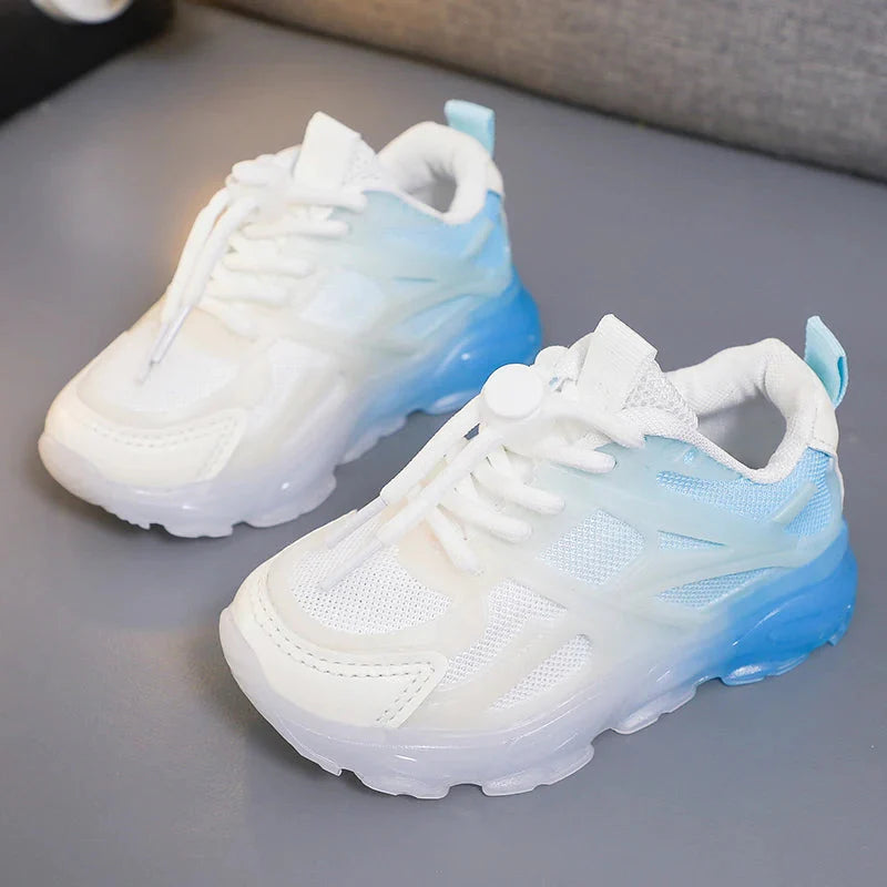 Children's breathable mesh sneakers by SHOWLU FASHION STORE, lightweight kids walking shoes with comfortable mesh upper and rubber sole.