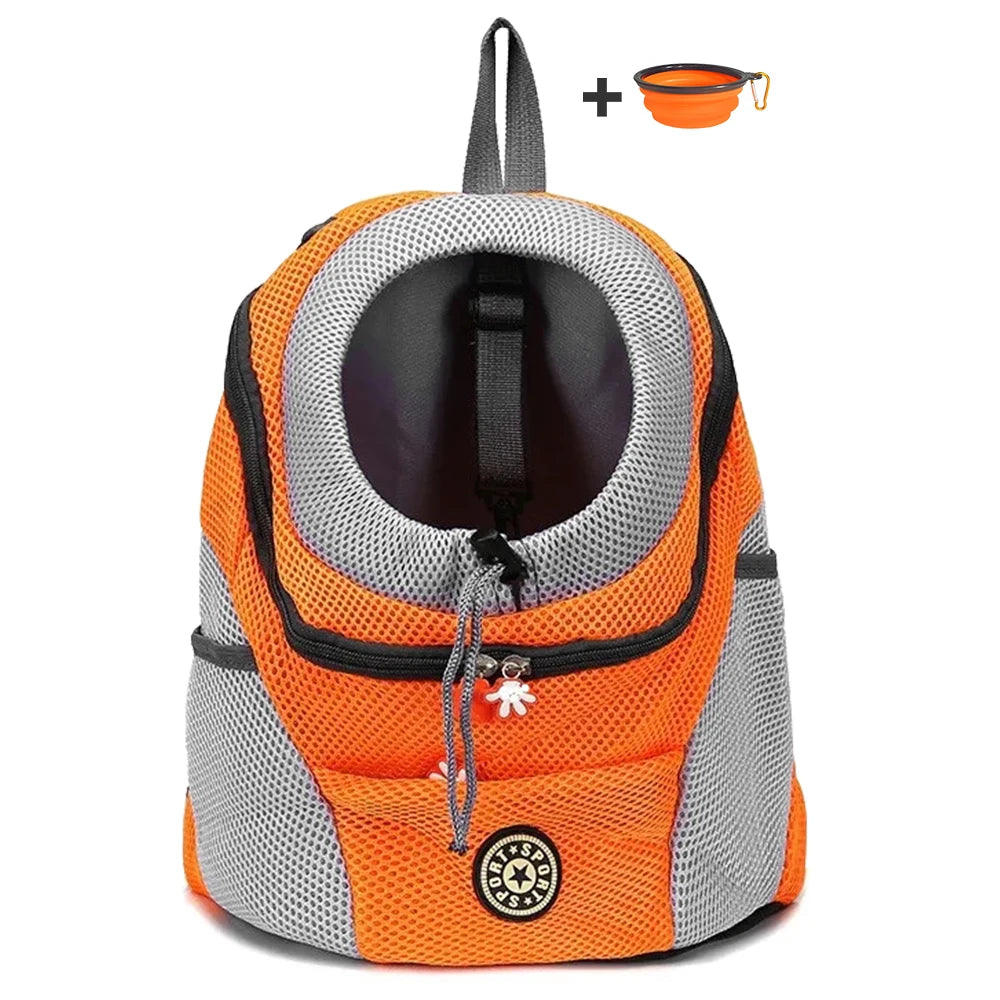 Breathable mesh pet carrier backpack for small dogs and cats by Showlu Fashion Store, showing the lightweight design and ventilation features.