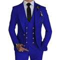 Men's slim fit black wedding tuxedo by SHOWLU FASHION STORE, featuring a single-breasted 3-piece suit with matching trousers and vest.