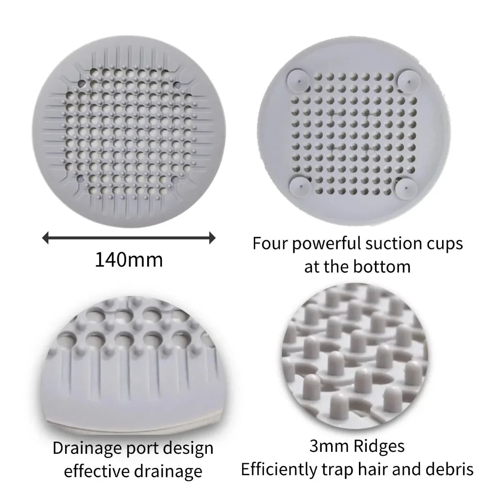 Showlu Smart General silicone drain cover fitting over sink or shower drain to prevent clogs and debris.