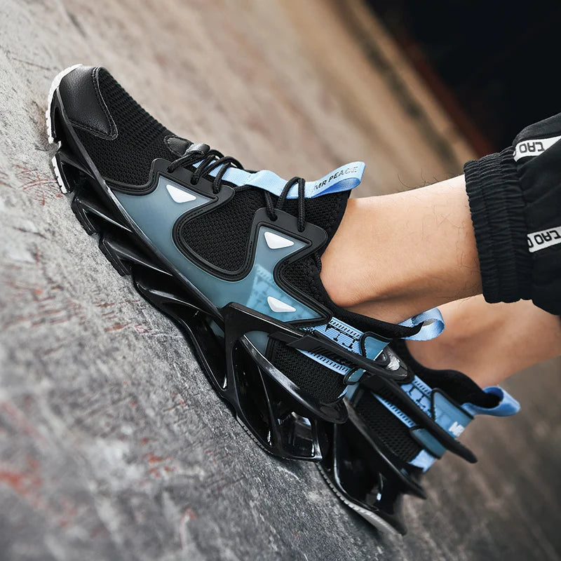 Men's casual sneakers by Showlu Fashion featuring breathable material, stylish design, and comfortable running and loafing shoe style.