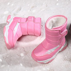 2025 Winter Children Boots Princess Elegant Girls Shoes Water Proof Girl Boy Snow Boots Kids Warm High Quality Plush Boots