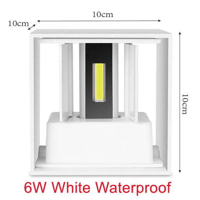 IP65 waterproof LED wall light by Showlu Smart General, 6W or 12W outdoor lighting fixture mounted on wall