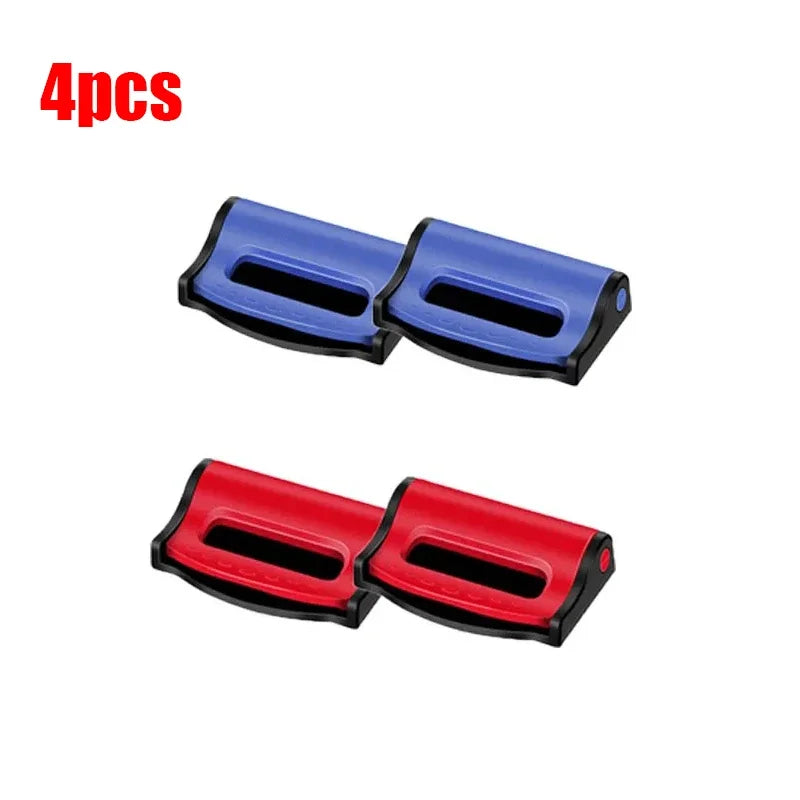 Showlu Smart General car seatbelt adjuster attached to a vehicle seatbelt for improved comfort and fit.