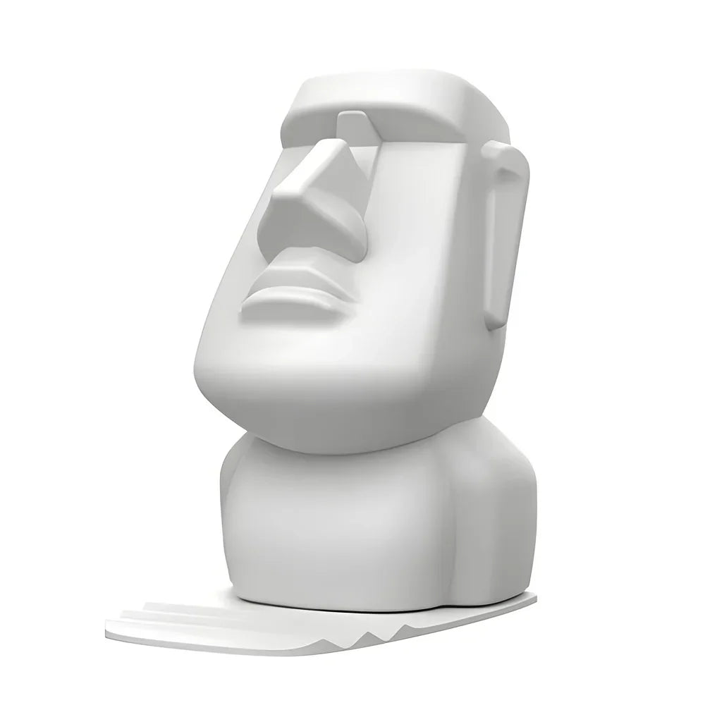Showlu Creative Glasses Holder and plastic phone stand on a desk, serving as a decorative desktop ornament and accessory organizer.