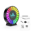 Showlu Smart RGB Music Sync Magnetic Car Light showing colorful LED lights syncing with music inside a vehicle.