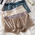Showlu men's ice silk boxer shorts in a 3-pack, breathable mesh underwear with comfortable, lightweight fabric for everyday wear.