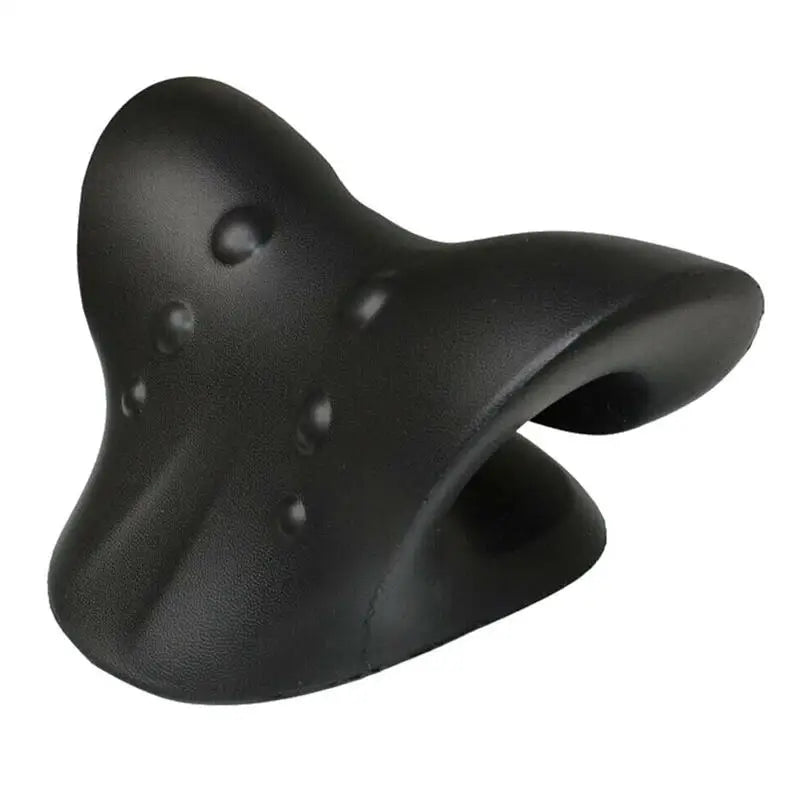 Showlu Fashion Store cervical neck and shoulder relaxer device with remedial pillows for chiropractic traction treatment.