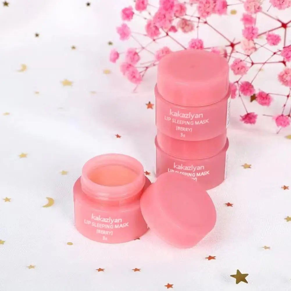 Showlu Smart General jelly lip mask in a clear container, showcasing its smooth, glossy texture for moisturizing lips.