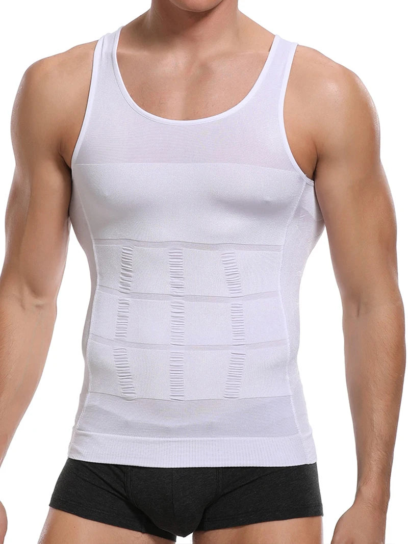 Men Slimming Body Shaper Vest Shirt Abs Abdomen Slim Gym Workout Corset Tummy Control Compression Tank Top Sleeveless Shapewear