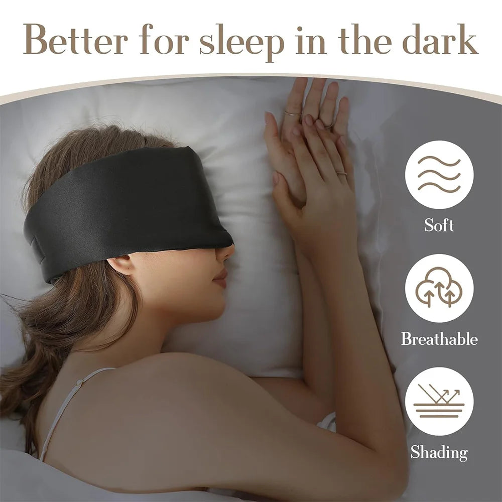 Showlu Smart General luxury silk sleep mask for better sleep, soft and smooth eye mask with adjustable strap and elegant design
