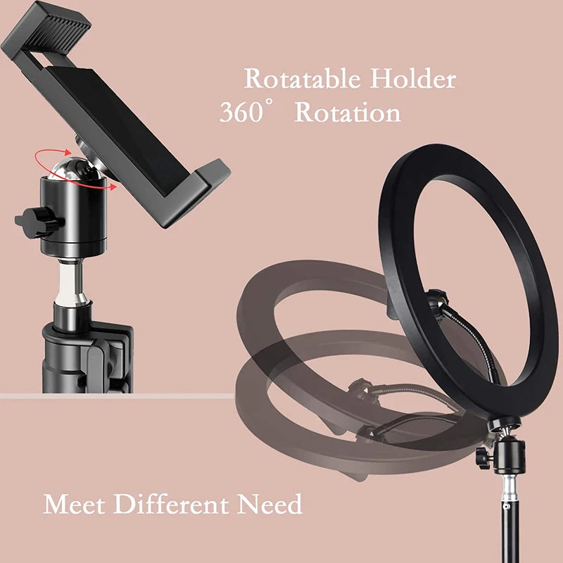 Showlu Smart General LED ring light with adjustable brightness and color settings, ideal for photography and video lighting.