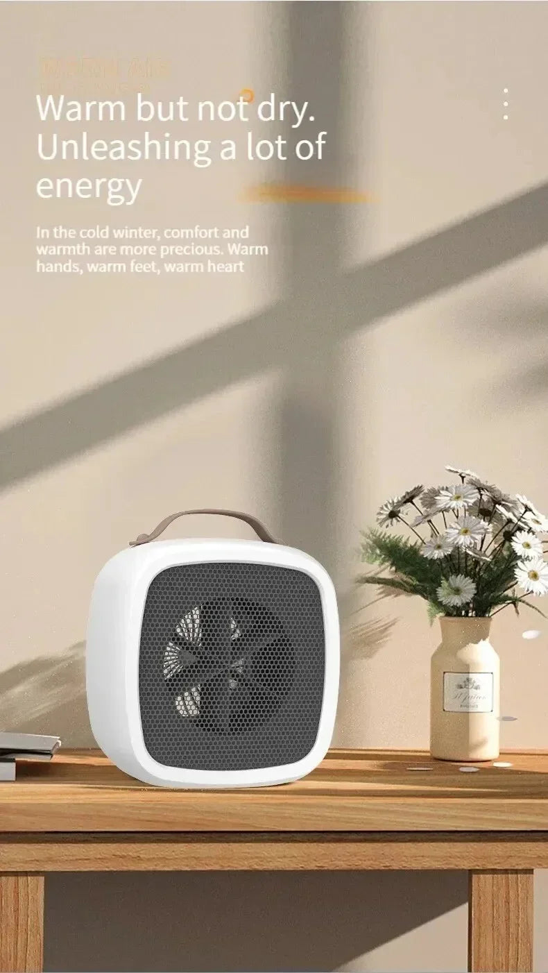 Showlu Smart General Mini 500W portable fan heater with adjustable controls and compact design for efficient room heating.