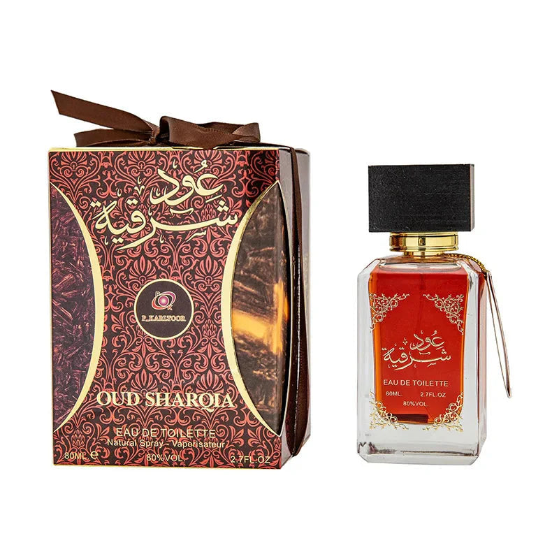 Eelhoe Oud Wood and Sandalwood perfume spray for men, long-lasting 250ml bottle with elegant packaging.
