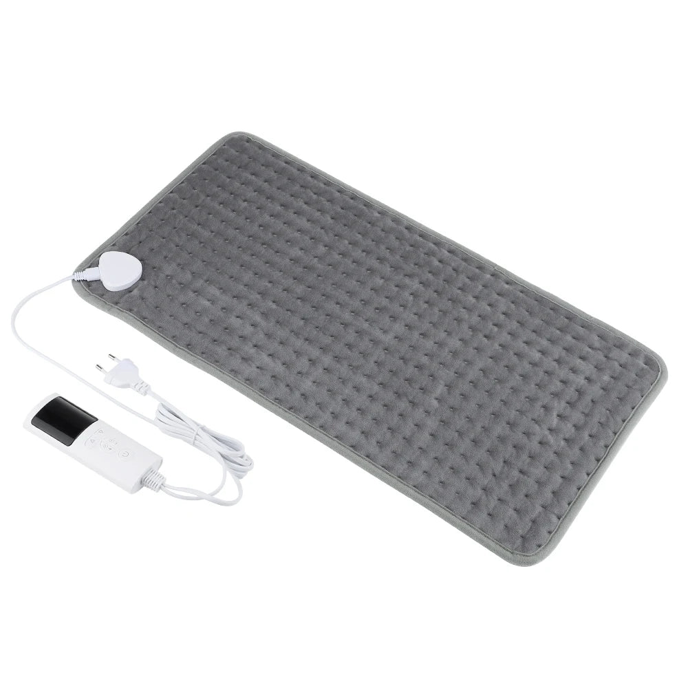 Showlu Smart Electric Heating Pad with adjustable temperature and timer, plush warm mat for comfort and relaxation.