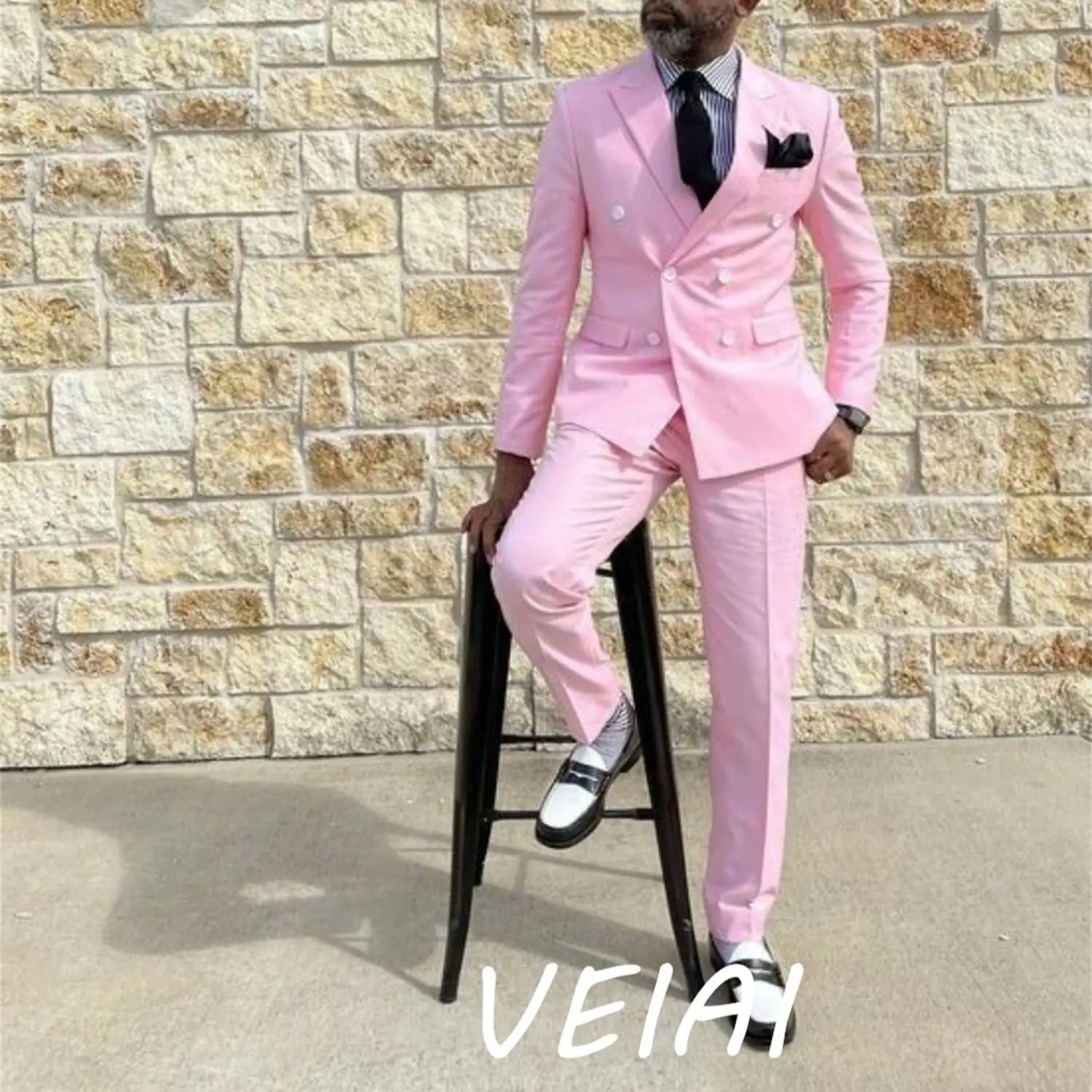 Blue Veiai Jodhpuri suit for men, 2-piece cotton blend groom tuxedo with intricate detailing and traditional style.