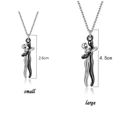 Fashion Hugging Necklace Jewelry Choker Hug Pendant Chain Men Necklaces For Lover Women Couple Men Lady Female Male Gift