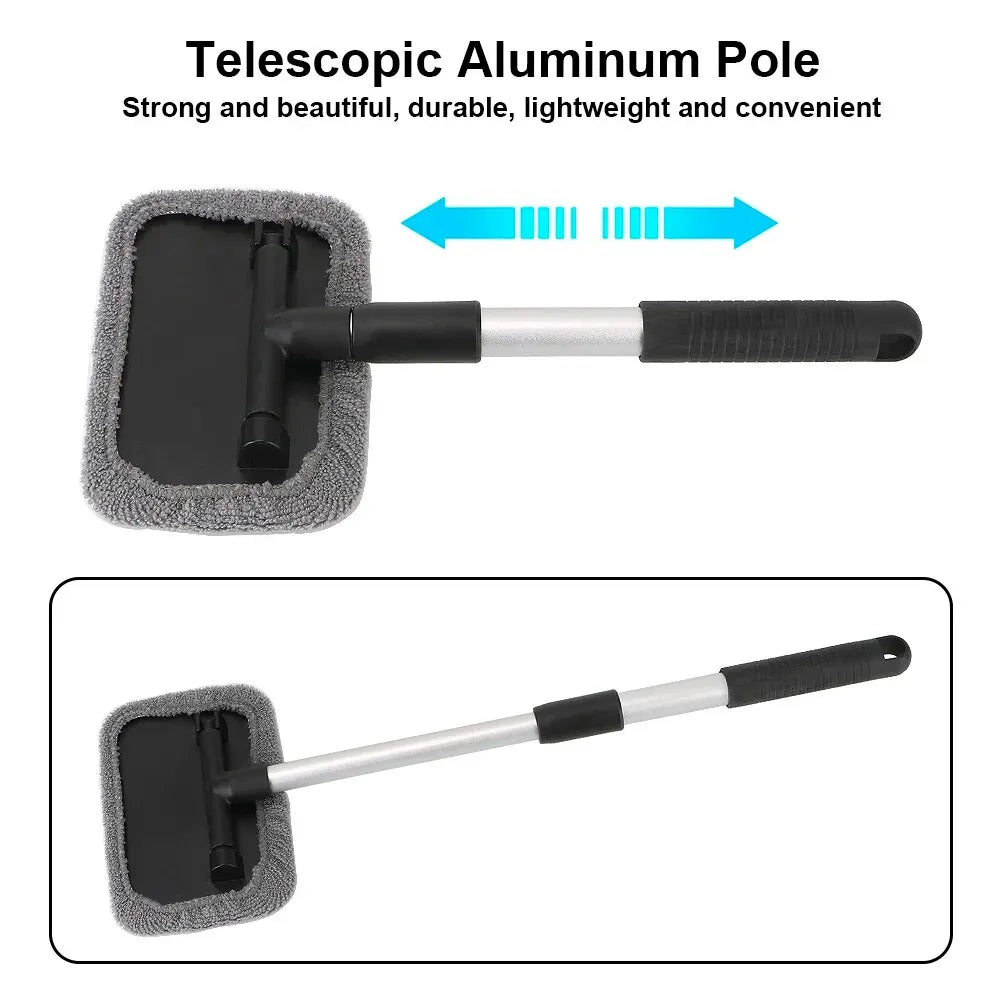 Showlu Car Windshield Cleaning Brush with microfiber glass wiper for effective dirt and streak removal on vehicle windshields.