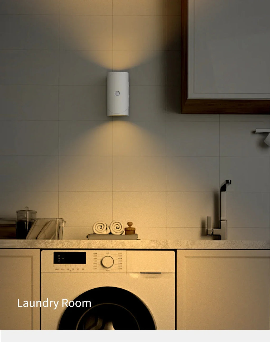 Showlu Smart Venuswing magnetic RGB night light with motion sensor, illuminating dark spaces with colorful LED lighting.