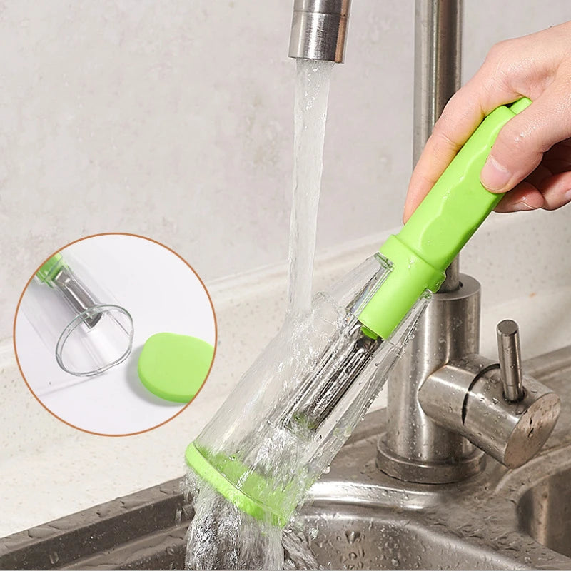 Showlu Fashion Store multifunctional peeling knife with storage tube, ideal for peeling apples and household kitchen tasks.