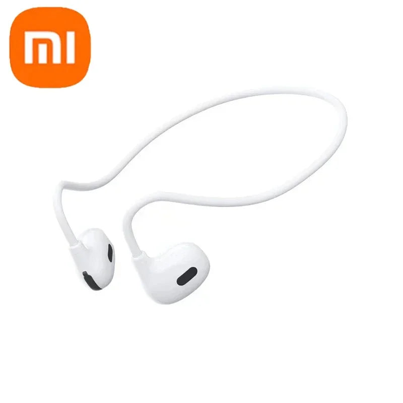Redmi Air-Conduction Bluetooth 5.3 waterproof sports earbuds with ear hooks and sleek design, ideal for active use.