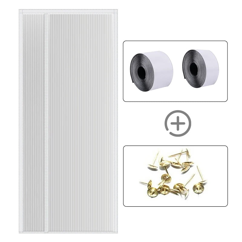 Showlu Smart General magnetic mesh door curtain with self-adhesive anti-mosquito screen, lightweight and easy to install.