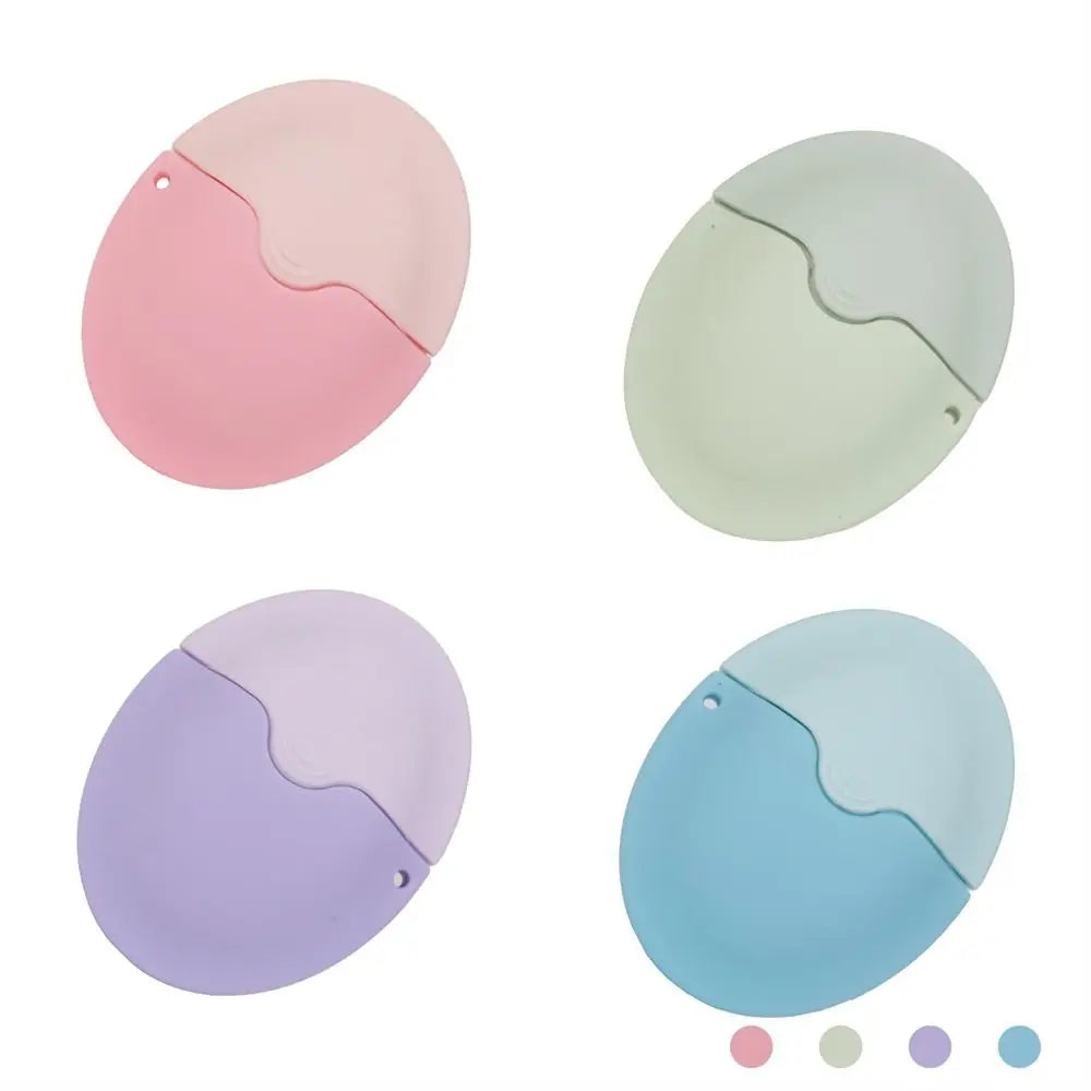 Refillable silicone suncream roller applicator in oval shape with stitching detail, ideal for lotion, cream, and cosmetics application.