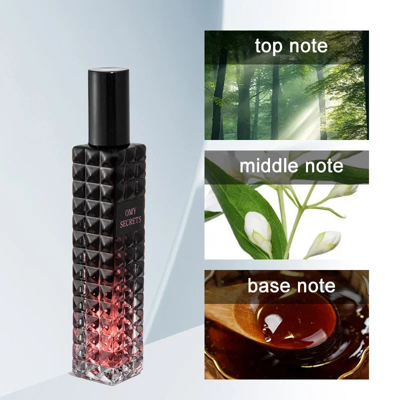 Showlu Fashion DJBS Rivet Series Floral EDT perfume bottle with floral design, 100ml long-lasting fragrance.