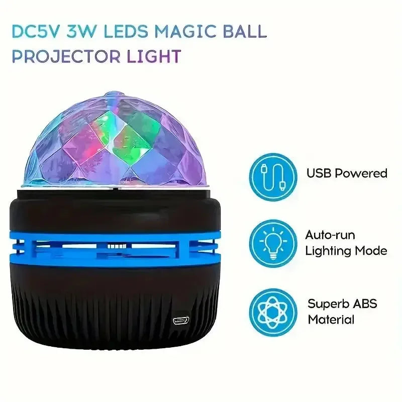 Showlu Smart Crystal Magic Ball LED night light with glowing, colorful crystal design on a dark background.