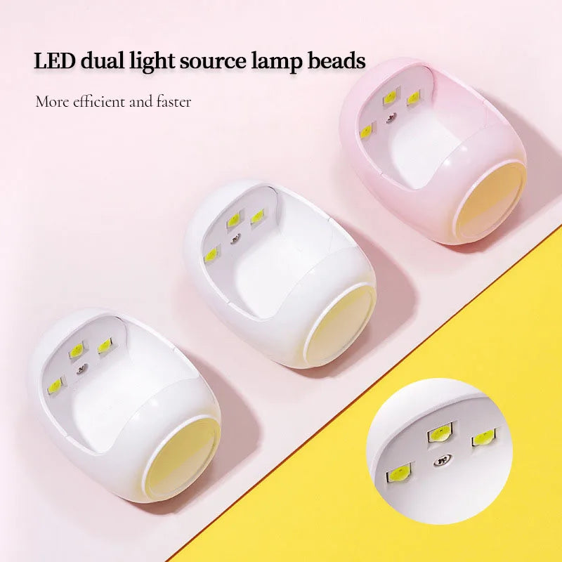 Showlu Smart General LED Nail Dryer Mini, compact device with LED lights for quick, efficient at-home gel nail curing.
