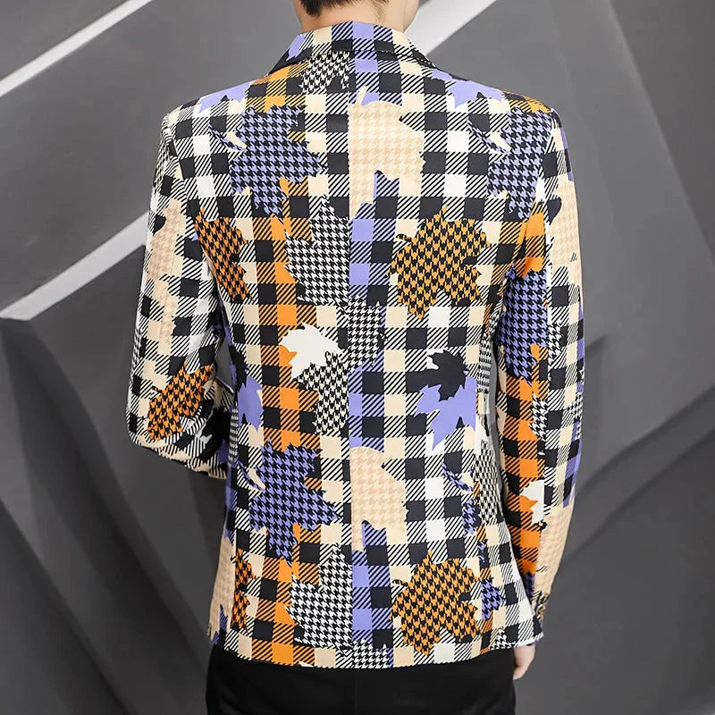 Slim fit men's business blazer by SHOWLU FASHION, smart casual suit jacket with tailored design and classic style.