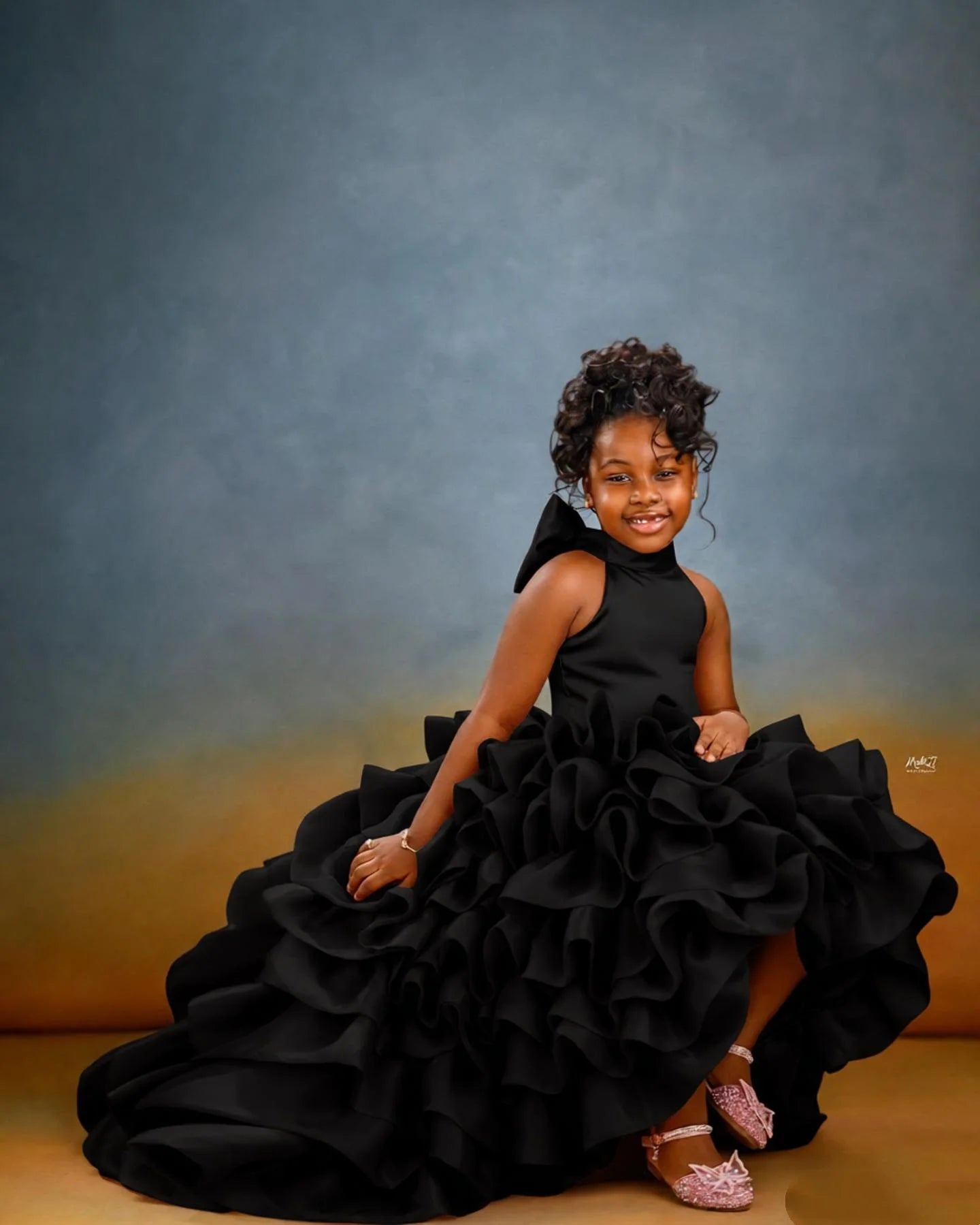 Pink High Low Flower Girl Dresses For Wedding Toddler Ruffles Birthday Party Photo Shoot Ball Gown Customized