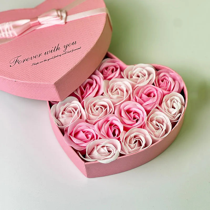 Red rose love gift box by Showlu Fashion Store, perfect for romantic occasions like Valentine’s Day and anniversaries.