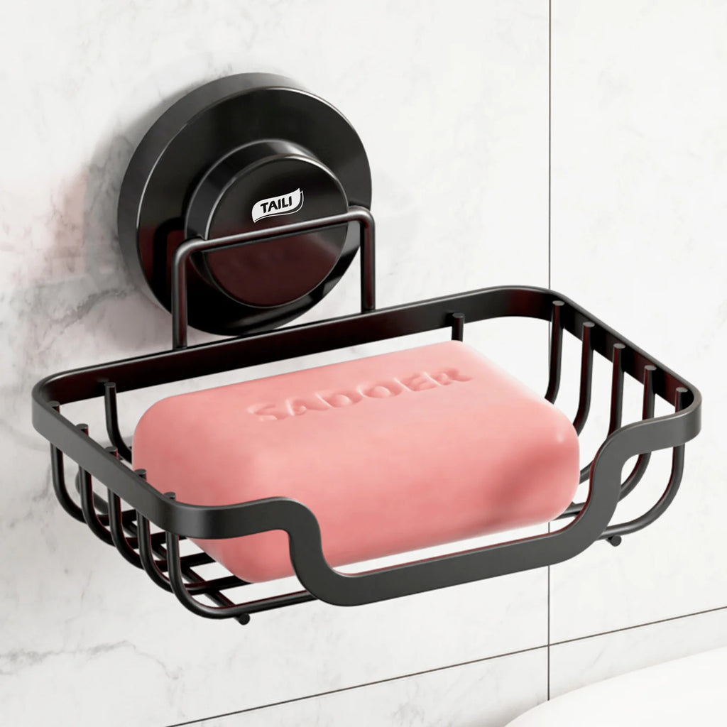 Wall mounted soap holder with drain by Showlu Smart General, featuring a sleek design and built-in drainage for bathroom convenience.