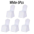 10Pcs Solid Color Chair Cover Spandex Slip Cover Stretch Wedding Banquet Party Reataurant Banquet Hotel Dining Chair Covers