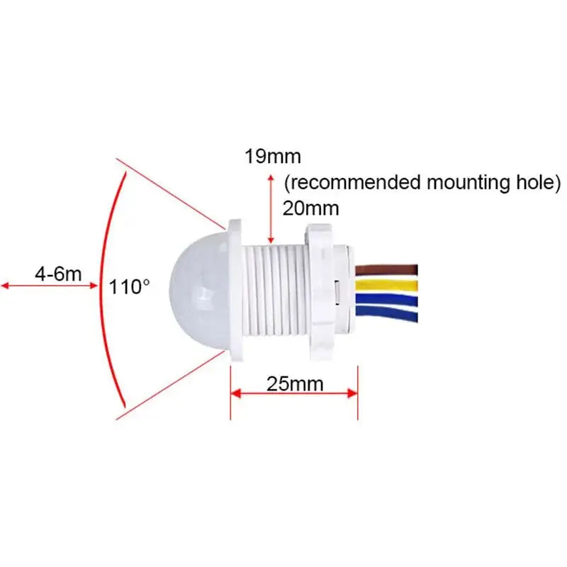 Showlu Smart General automatic motion sensor light switch module mounted on a wall, ready to activate lighting with motion detection.
