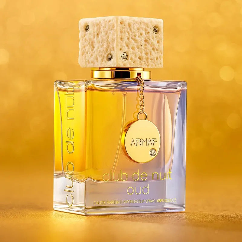 Unisex Arabian cologne bottle of Armaf Club De Nuit Intense Man Oud EDP, 100ml, with sleek packaging and elegant design