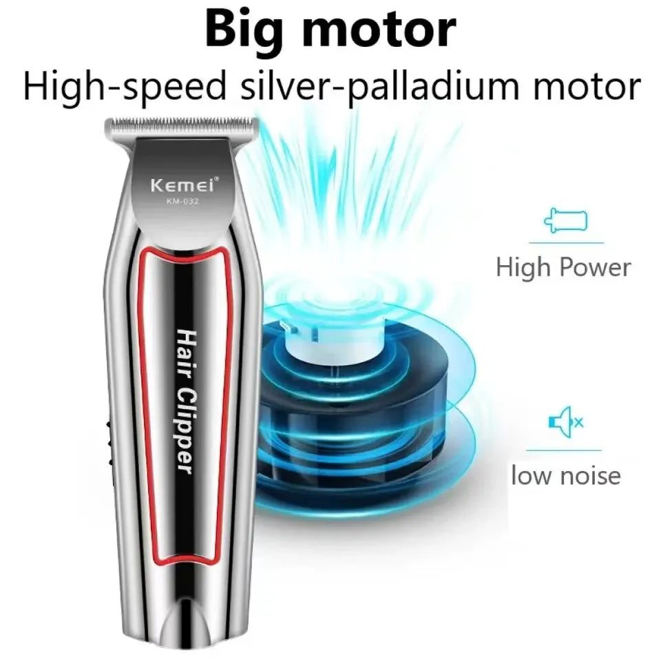 Rechargeable Kemei KM-032 hair trimmer by Showlu Smart General, with adjustable blades and ergonomic design for grooming.