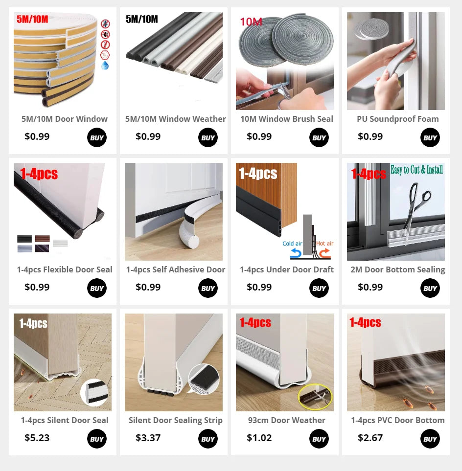 Showlu Smart General anti-dust door seal strip installed on a door to prevent dust and drafts effectively.