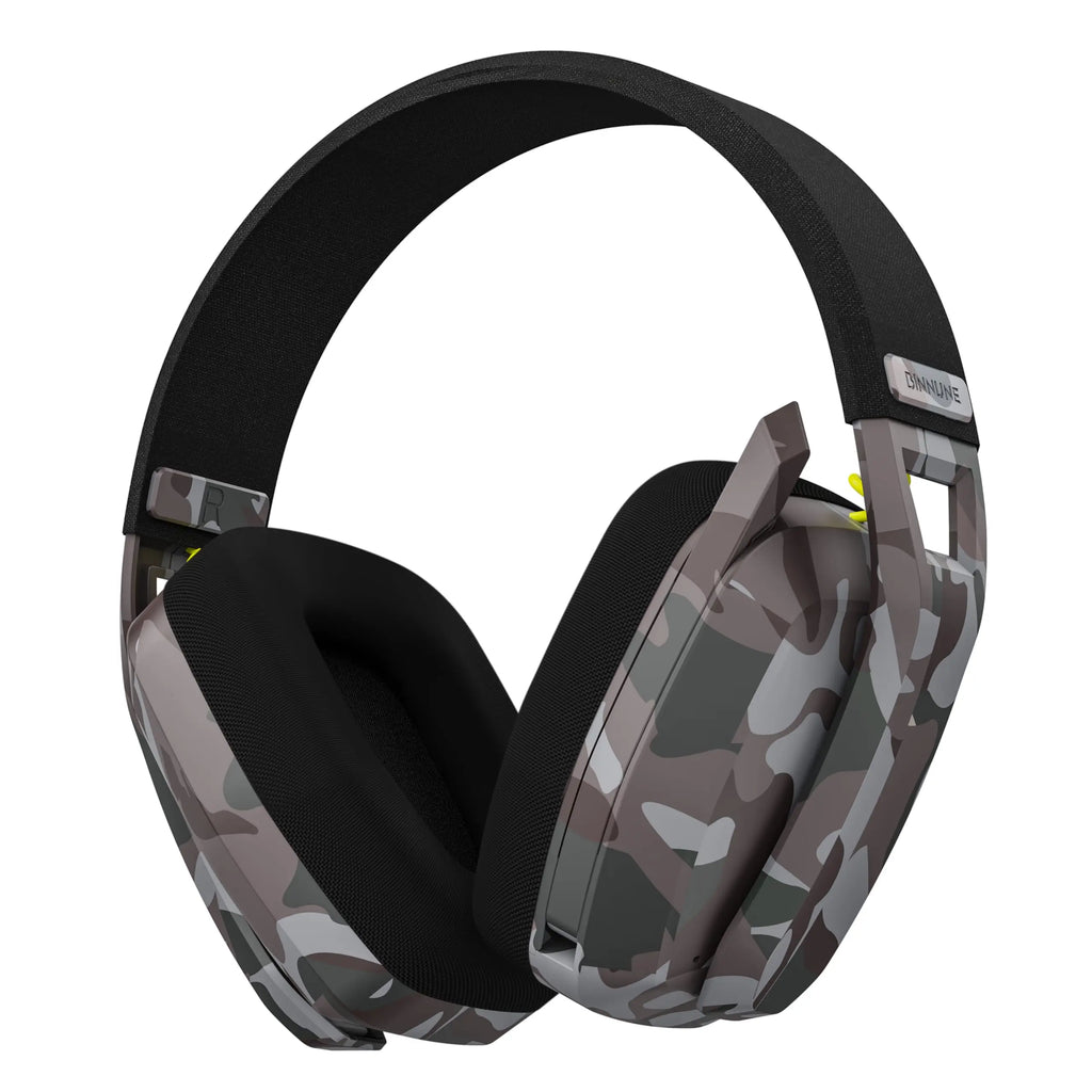 BINNUNE BW06 wireless gaming headset with mic for PS5, PS4, PC, Mac, featuring Bluetooth and comfortable over-ear design