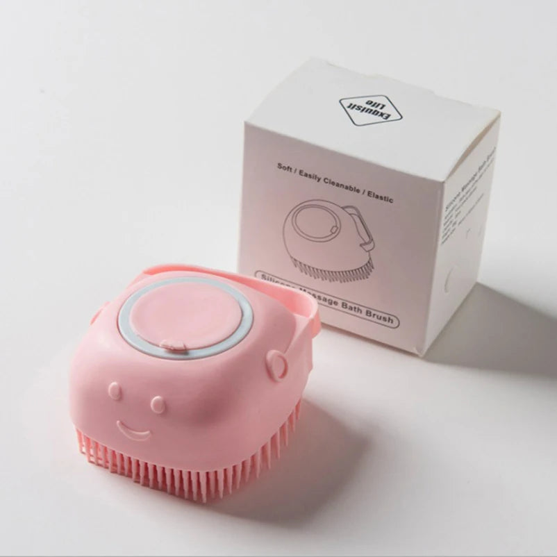 Showlu Smart General Pet Bath Massage Brush with soft bristles for gentle grooming and bathing of cats and dogs.