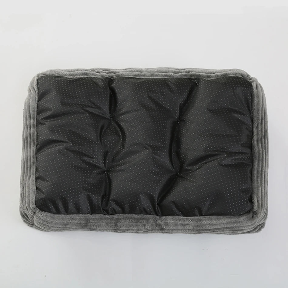 Showlu Fashion Square Plush Calming Dog Bed made of waterproof Oxford fabric, designed for comfort and durability.