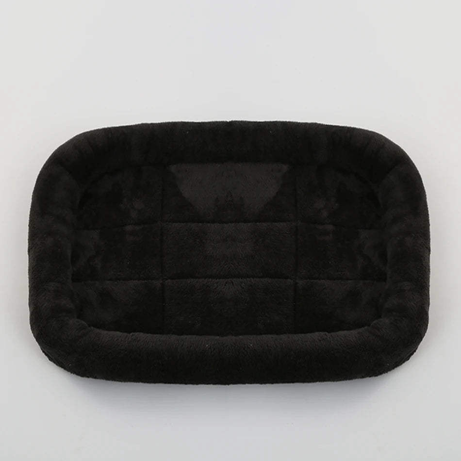 Large plush pet dog bed from Showlu Fashion Store, soft square cushion for cats and small to medium dogs, cozy sleep pad