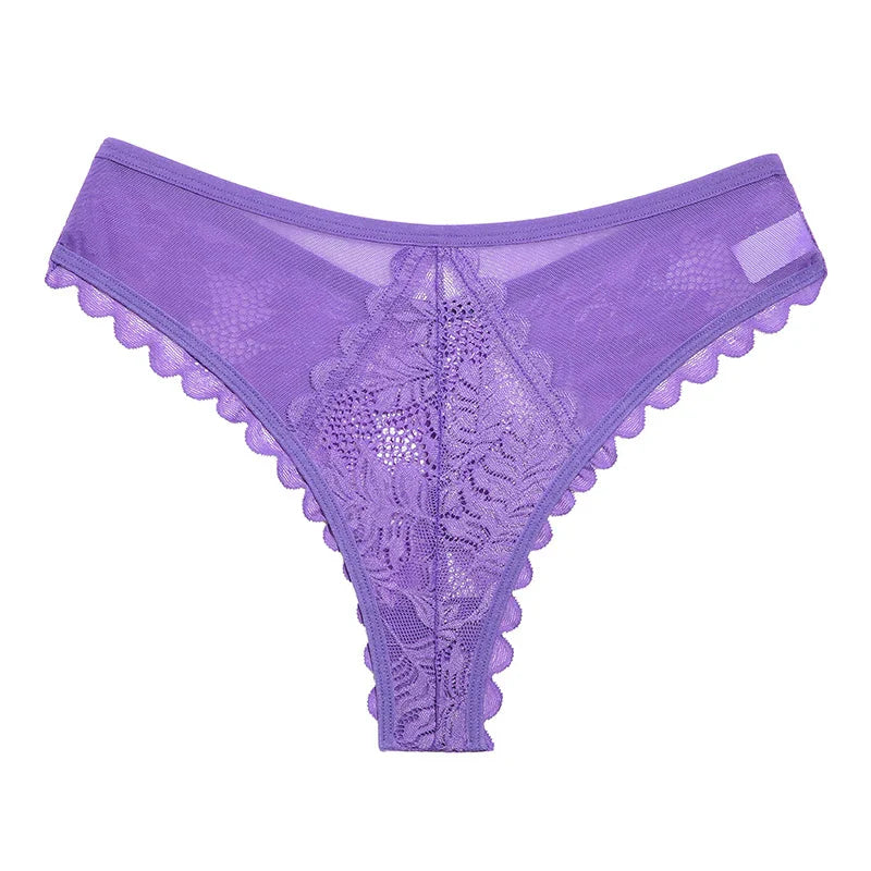 All of Me Women's Lace G-String Thong featuring low-rise nylon lingerie with delicate lace detailing and minimal coverage.