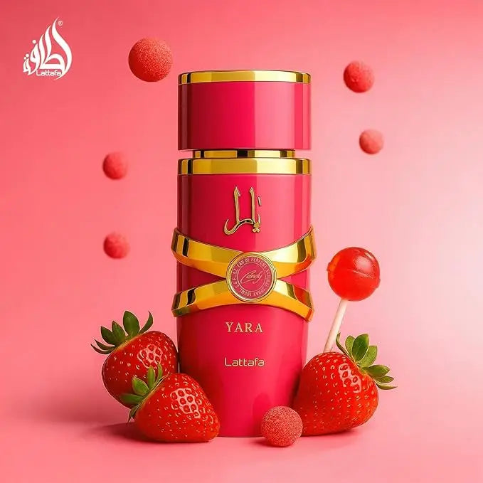 Dark Pheromone perfume for women by Lattafa Yara, 100ml Arabian fragrance bottle with elegant design, ideal for women.