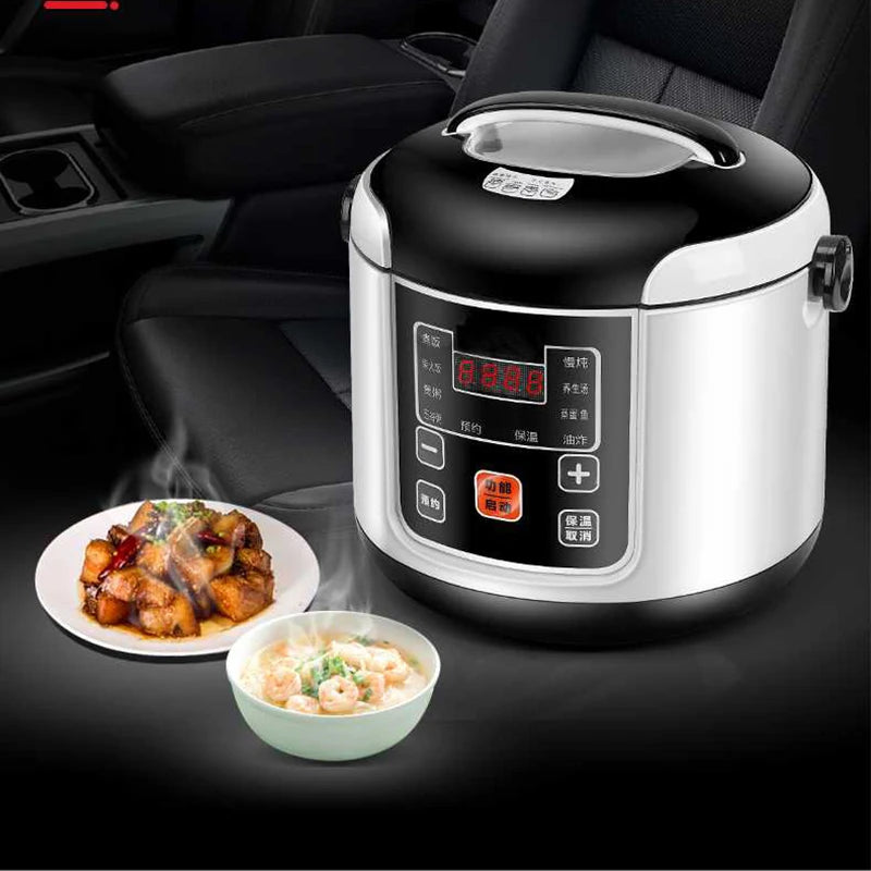Showlu Smart General mini electric rice cooker with 2L capacity and 200W power, compact and portable for easy cooking.