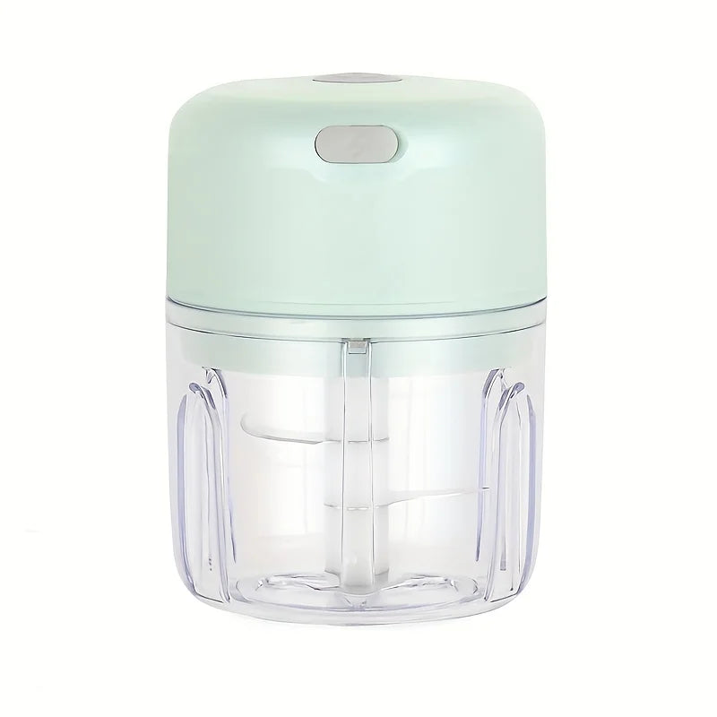 Mini rechargeable garlic chopper and meat grinder by Showlu Fashion Store, compact kitchen tool for crushing garlic, nuts, and more.