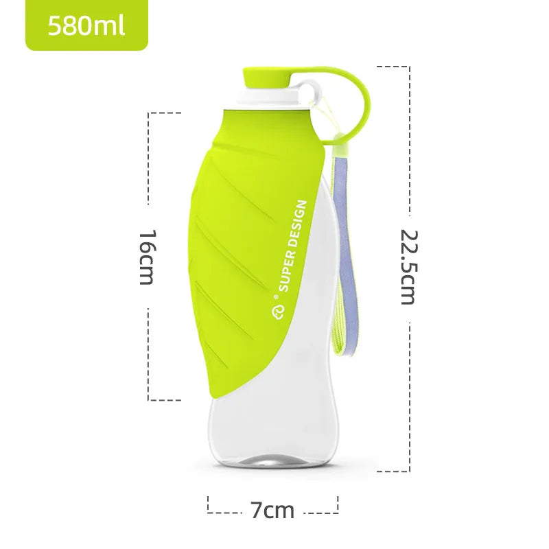 Showlu 2-in-1 portable dog water bottle and food container for hiking, with a compact design and easy-to-use spout