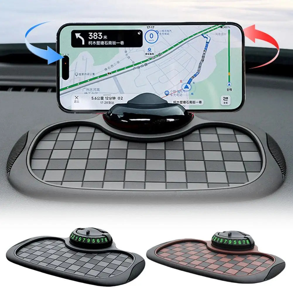 Car dashboard anti-slip mat by Showlu Fashion Store with textured surface for secure phone and small item placement.